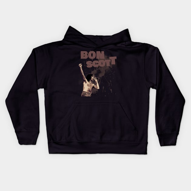 Bon scott Kids Hoodie by Degiab